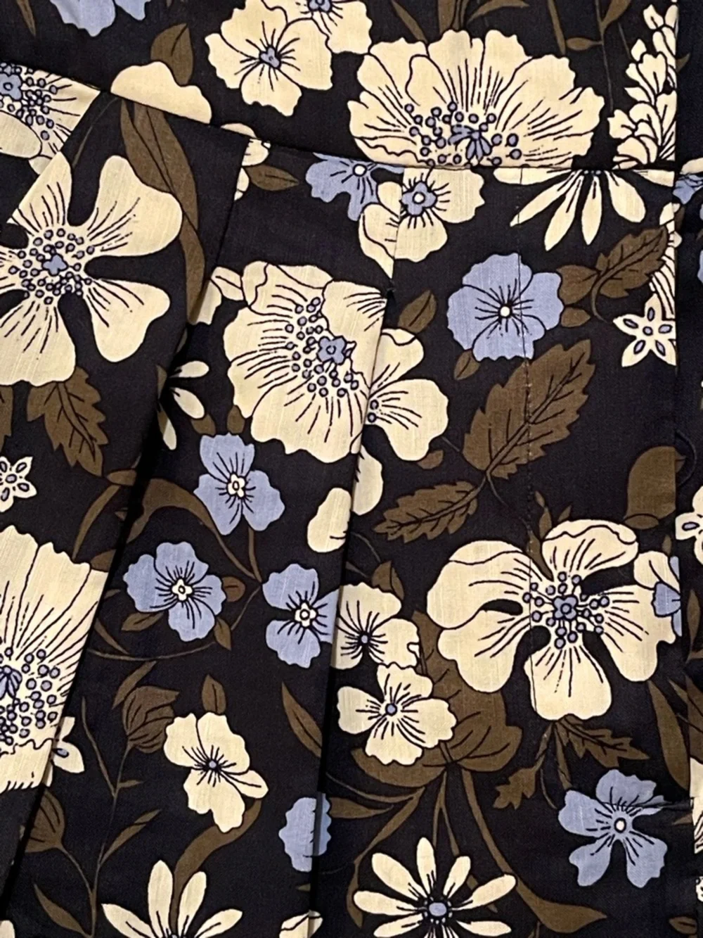 Veronica Beard Babine Navy‎ Floral Pleated Shorts Size 2 NWT $328 Retail
